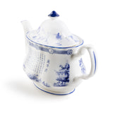 Poets of the Orchid Pavilion Teapot Oval 600ml Side View 3 - Shen Yun Collections