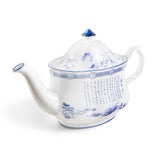Poets of the Orchid Pavilion Teapot Oval 600ml Side View 2 - Shen Yun Collections