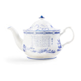 Poets of the Orchid Pavilion Teapot Oval 600ml Side View - Shen Yun Collections