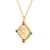 Golden Tang Peony Necklace | Shen Yun Collections