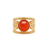 Golden Tang Peony Ring Orange | Shen Yun Collections