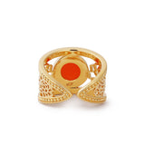 Golden Tang Peony Ring Orange | Shen Yun Collections