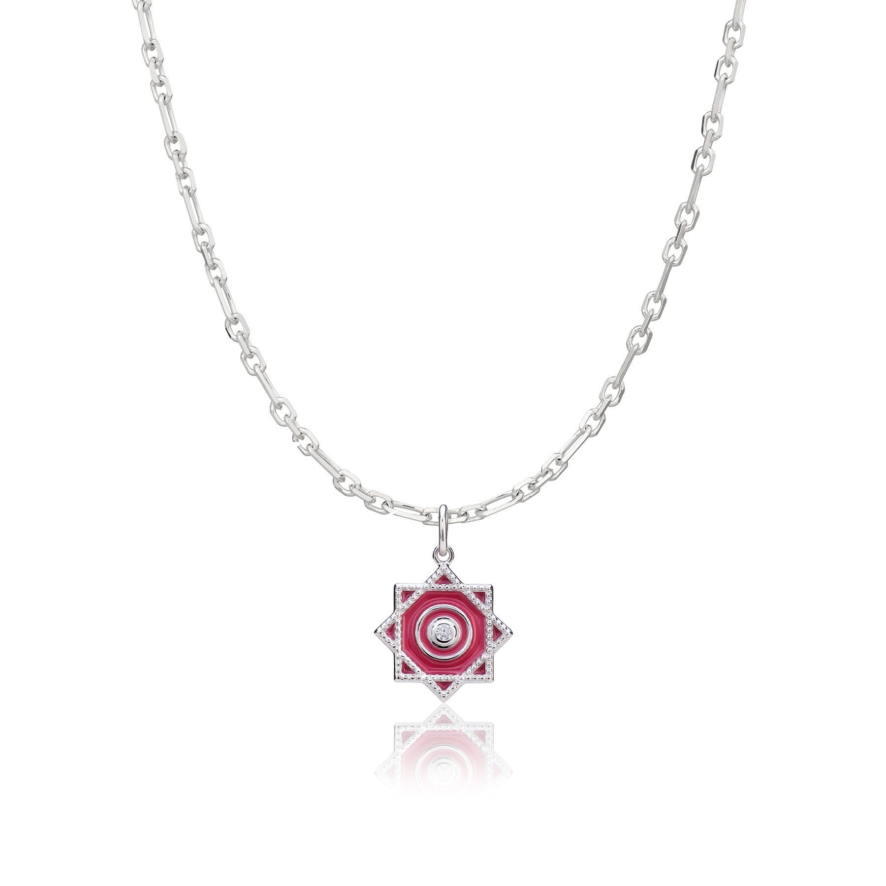 Twirling Handkerchief Necklace Silver