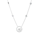 Lotus Fairies Necklace 17" Silver Front View - Shen Yun Collections