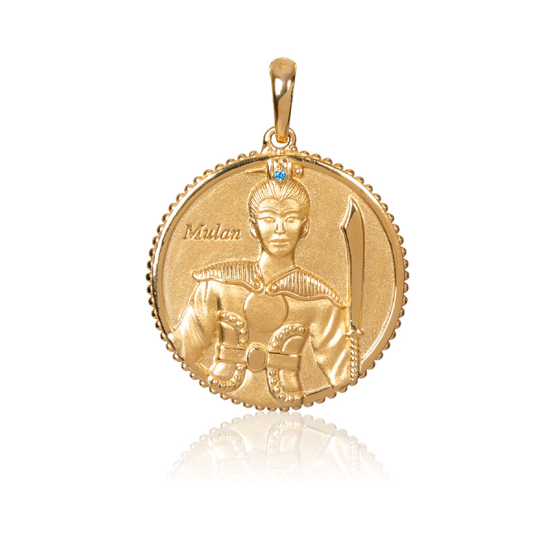 The Legendary Mulan Charm Gold 25mm