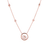 Lotus Fairies Necklace 17" Rose Gold Back View - Shen Yun Collections