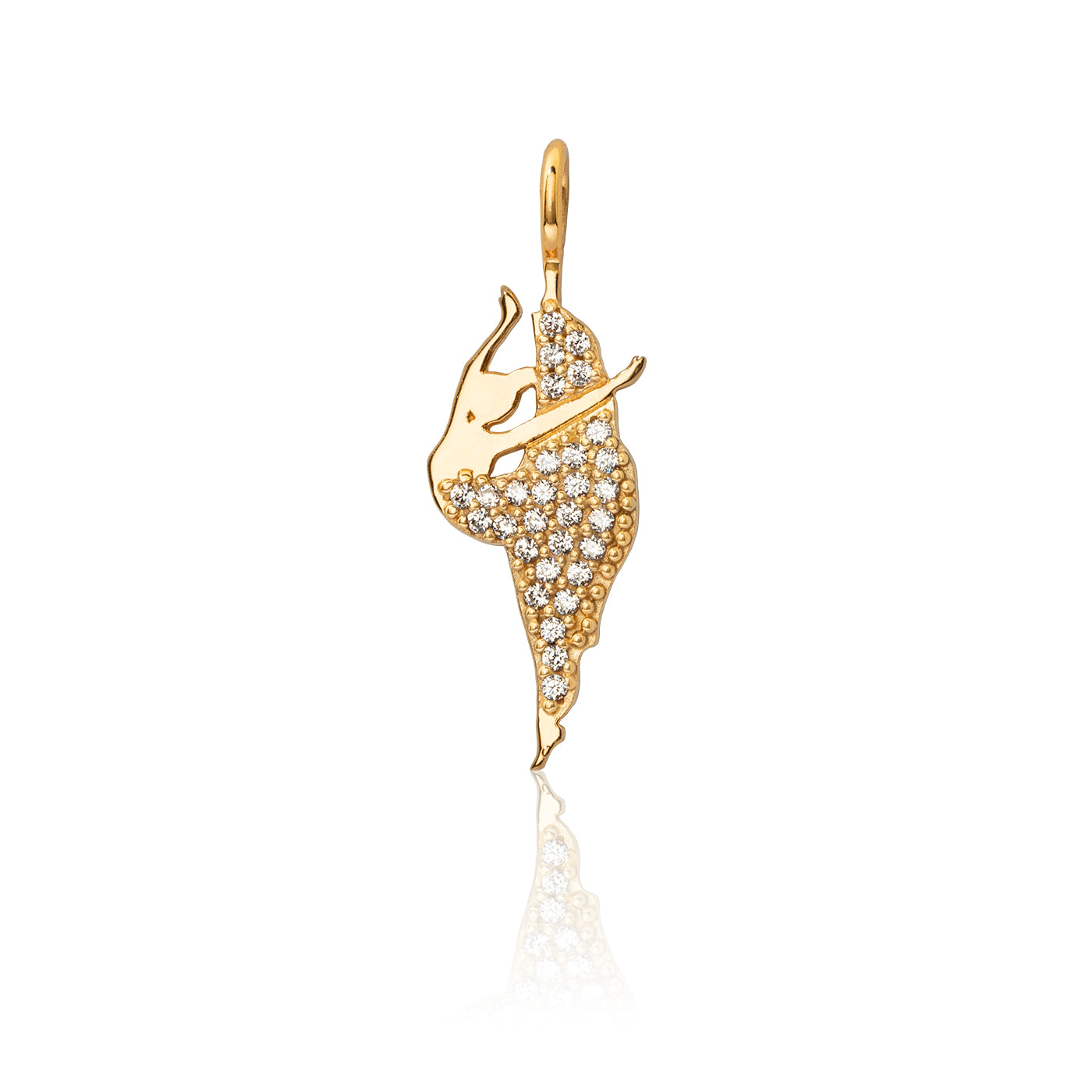 Joyous Dancer Charm Gold Front | Shen Yun Collections