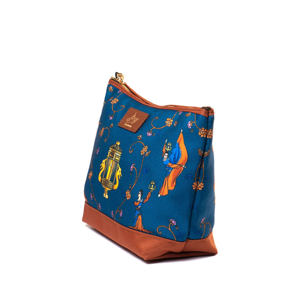 Lantern Grace Pouch Blue Side View | Shen Yun Collections