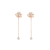 Lotus Fairies Earrings Rose Gold With Stone  | Shen Yun Collections 