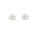 Lotus Fairies Earrings Silver Small Flower | Shen Yun Collections 