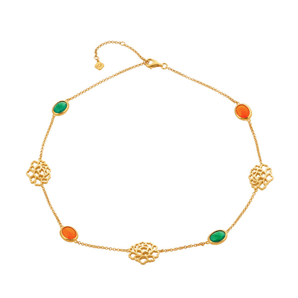 Majestic Tang Peony Necklace Gold Vermeil Whole | Shen Yun Collections