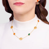 Majestic Tang Peony Necklace Gold Vermeil Model | Shen Yun Collections