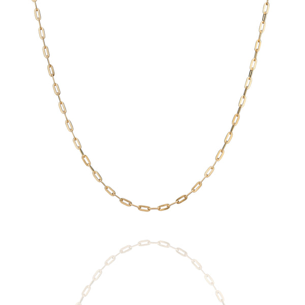 Paperclip Chain Necklace Gold (16’') | Shen Yun Collections 