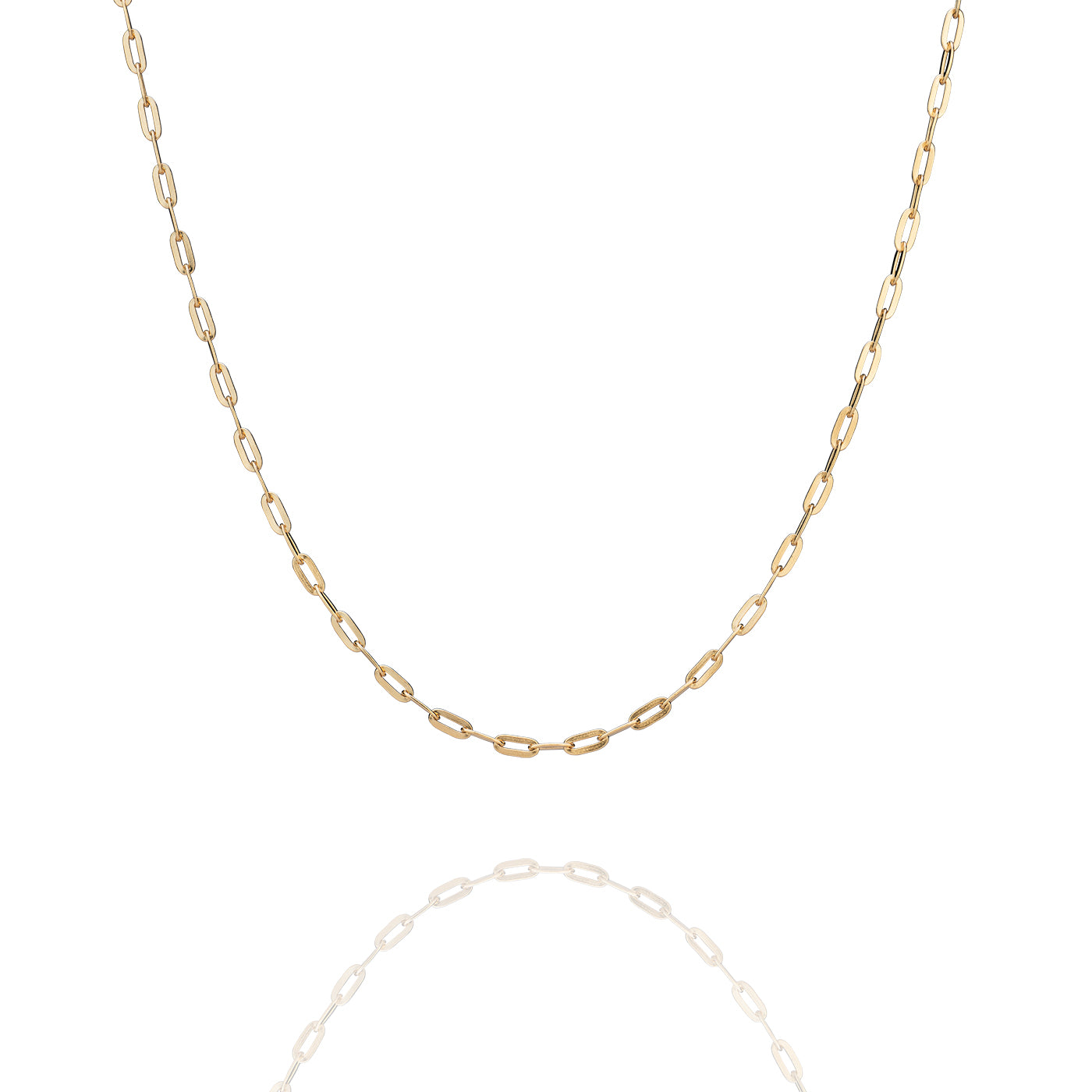 Paperclip Chain Necklace Gold (17’') | Shen Yun Collections 