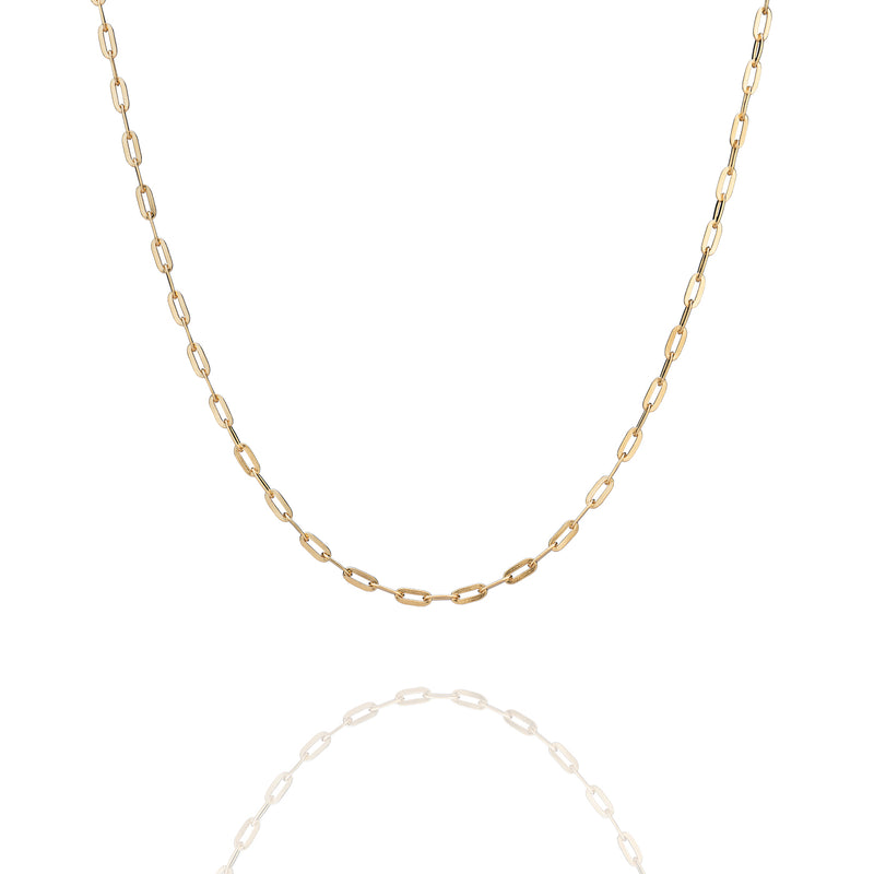 Paperclip Chain Necklace Gold (17’') | Shen Yun Collections 