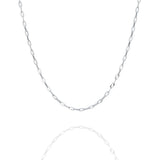 Paperclip Chain Necklace Silver (16”) | Shen Yun Collections 