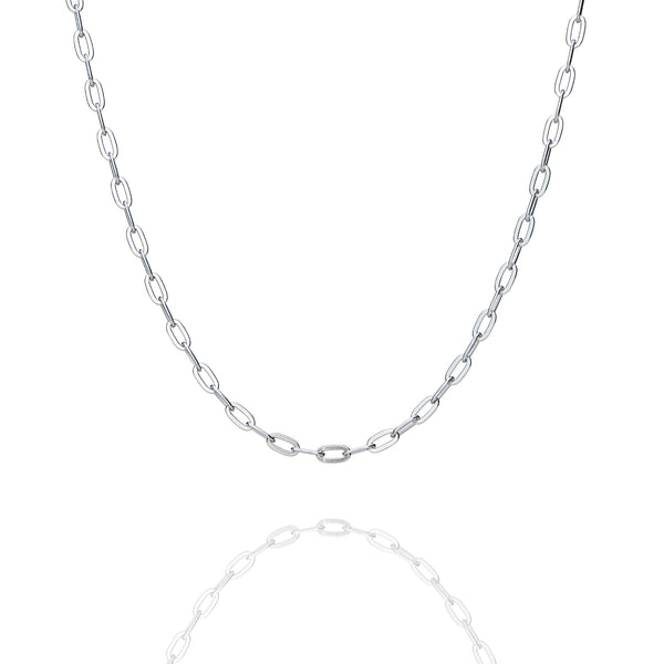 Paperclip Chain Necklace Silver (17”) Image 1 | Shen Yun Collections 