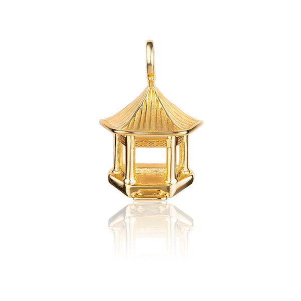 Pavilion Grace Charm Gold Front | Shen Yun Collections