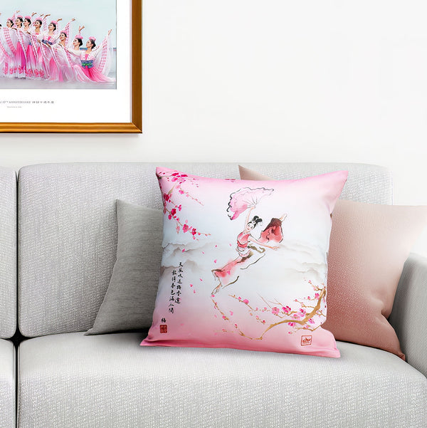 Plum Blossom Cushion Cover Lifestyle Image | Shen YunCollections