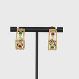 Golden Tang Peony Hoop Earrings Video