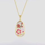 Plum Blossom Mosaic Mother of Pearl Necklace Video - Shen Yun Collections