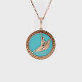 Divine Grace Pendant 18kt Rose Gold with Turquoise Video | Shen Yun Collections 