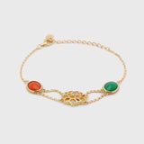 Majestic Tang Peony Classic Bracelet Gold Vermeil