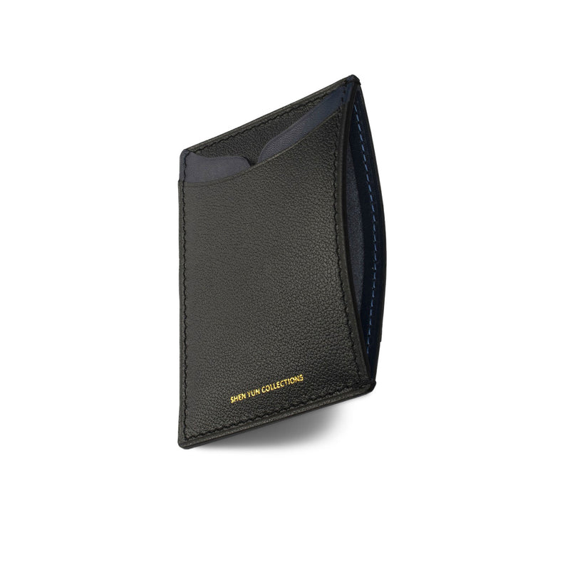 Qing Style Card Case Black Open View | Shen Yun Collections 