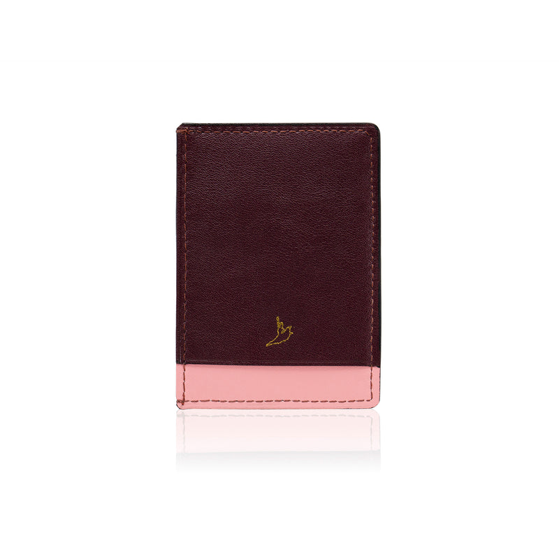 Qing Style Card Case Marron Back View | Shen Yun Collections 