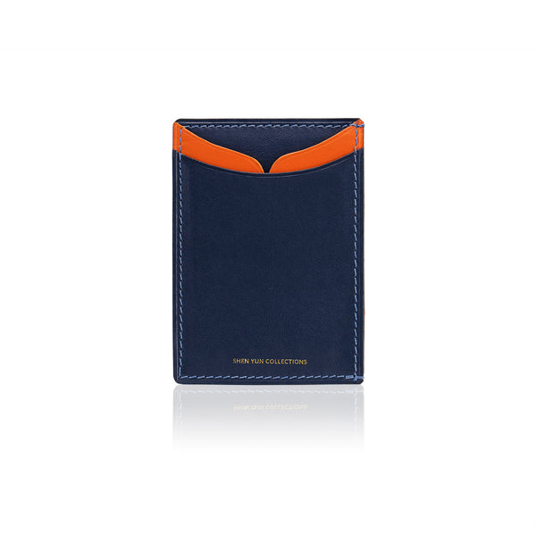 Qing Style Card Case Navy  Front View | Shen Yun Collections 