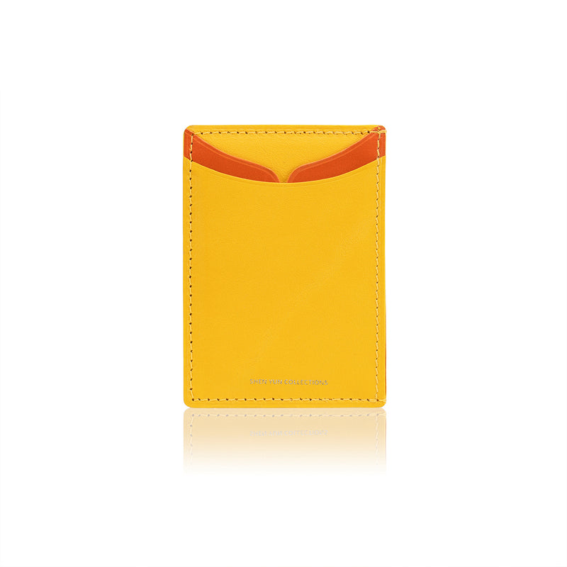Qing Style Card Case Yellow Front View | Shen Yun Collections 