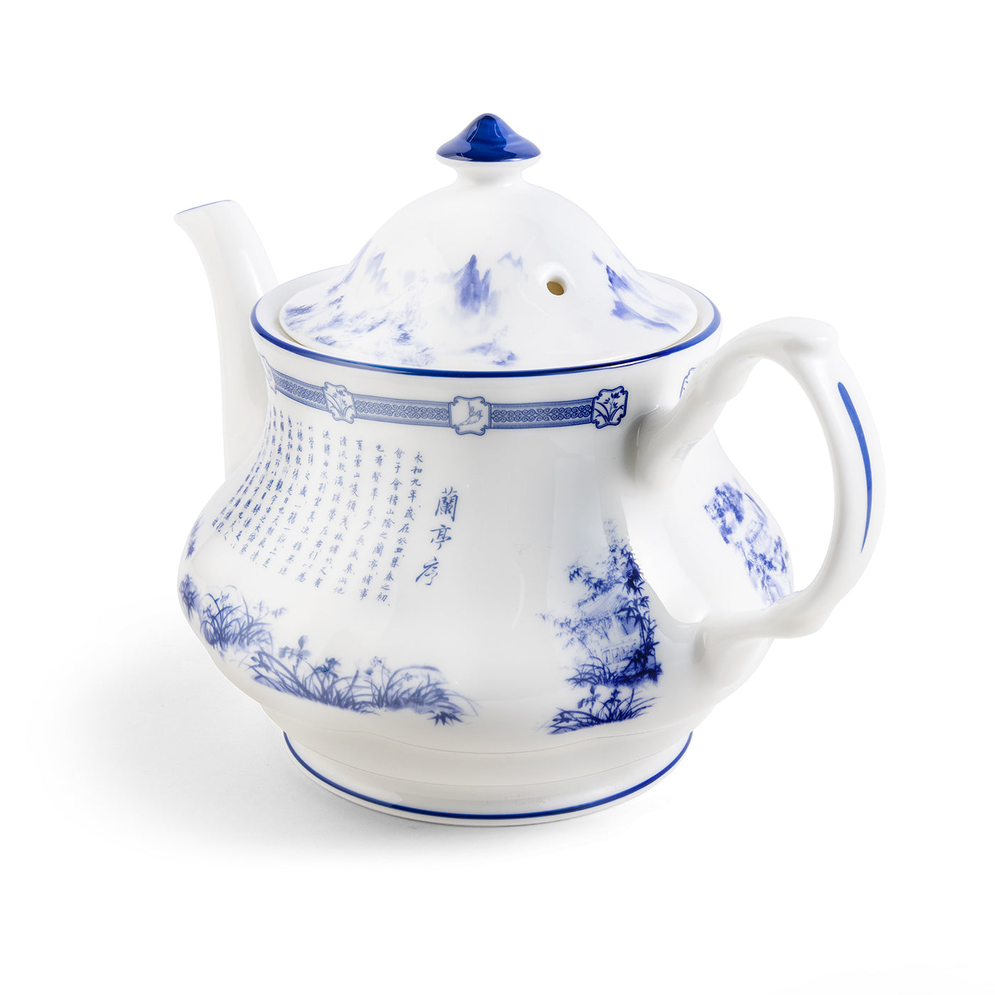 RITAO CHAN 　古錫　茶壷　茶心壷　約171g　V　R4828 Poets of the Orchid Pavilion Teapot 1000ml | Shen Yun