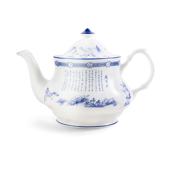 Poets of the Orchid Pavilion Teapot 1000ml Front View - Shen Yun Collections