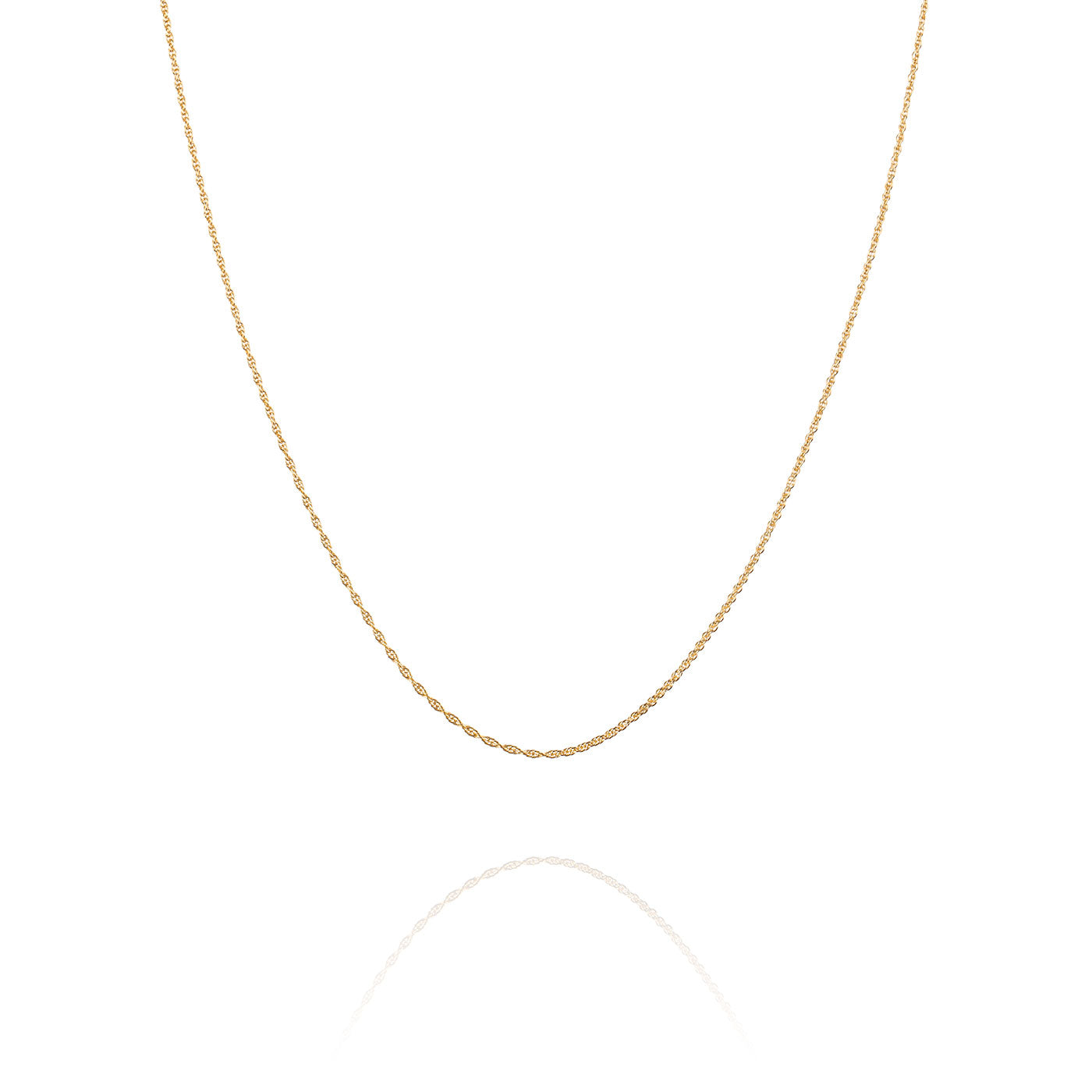 Rope Chain Necklace Gold Front | Shen Yun Collections 