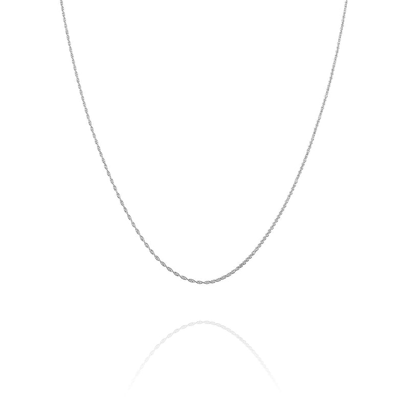 18 Inch Silver Rope Chain Rope Chain Necklace Silver 18+2