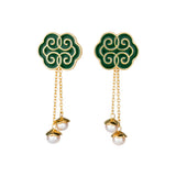 Ruyi Earrings Front View | Shen Yun Collections 