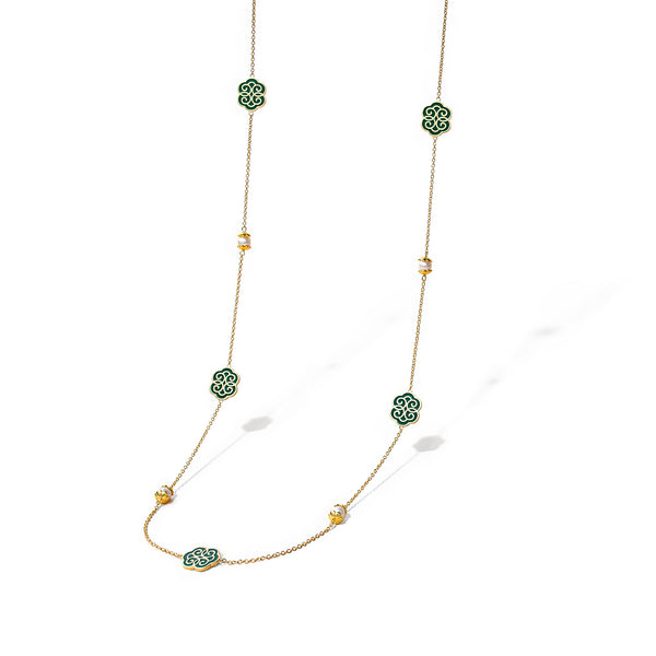 Ruyi Long Necklace Side View | Shen Yun Collections 