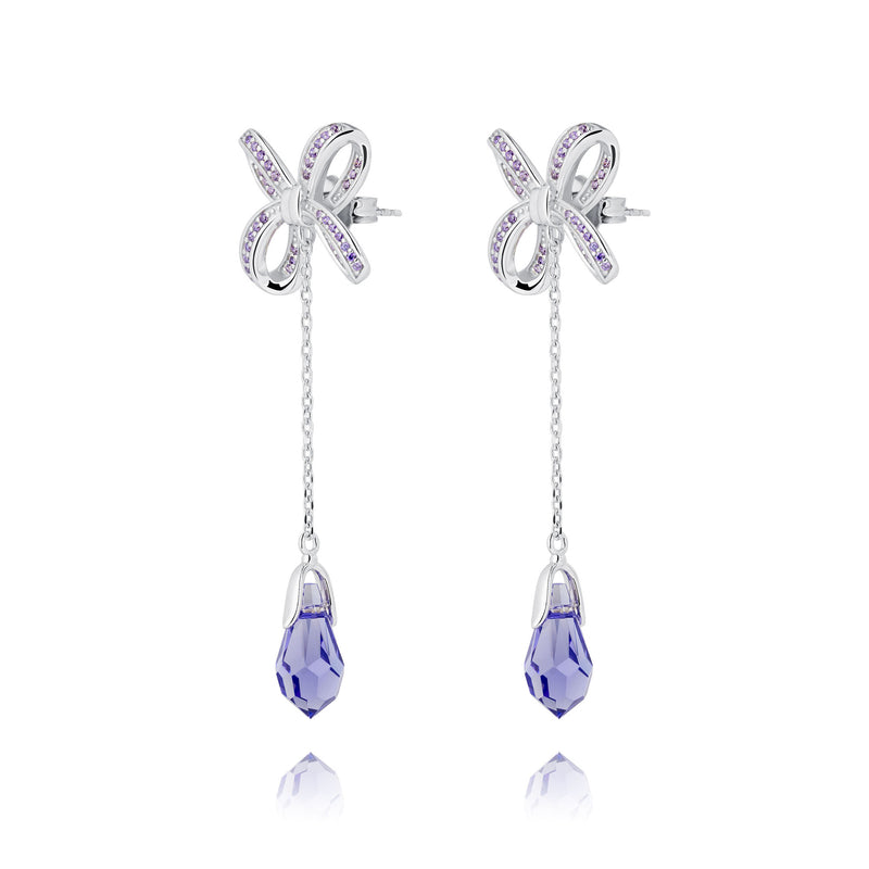 Blissful Knot Earrings Silver