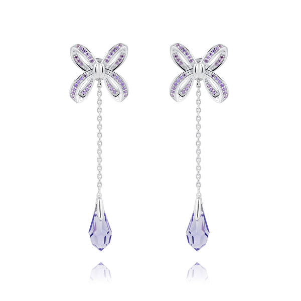 Blissful Knot Earrings Silver