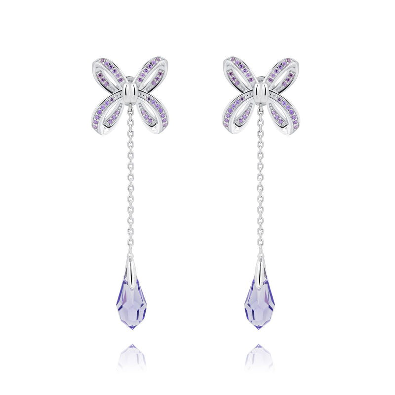 Blissful Knot Earrings Silver