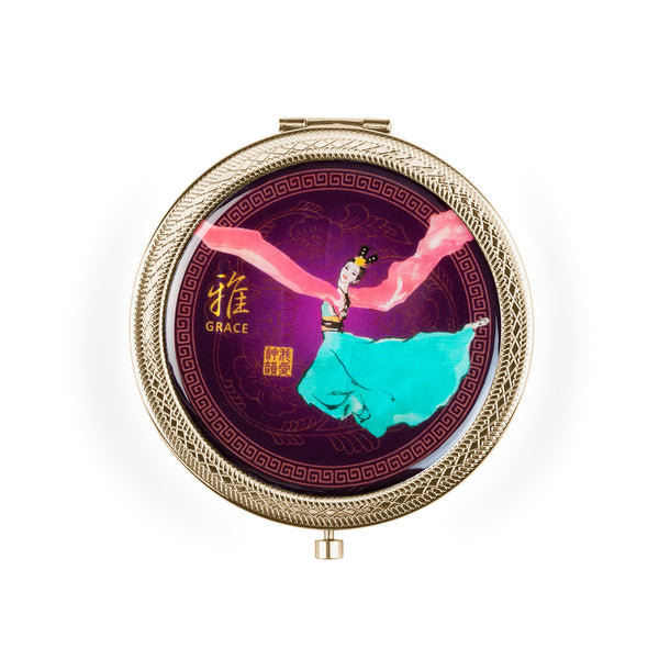 Sleeves of the Tang Palace Compact Mirror Front View | Shen Yun Collections