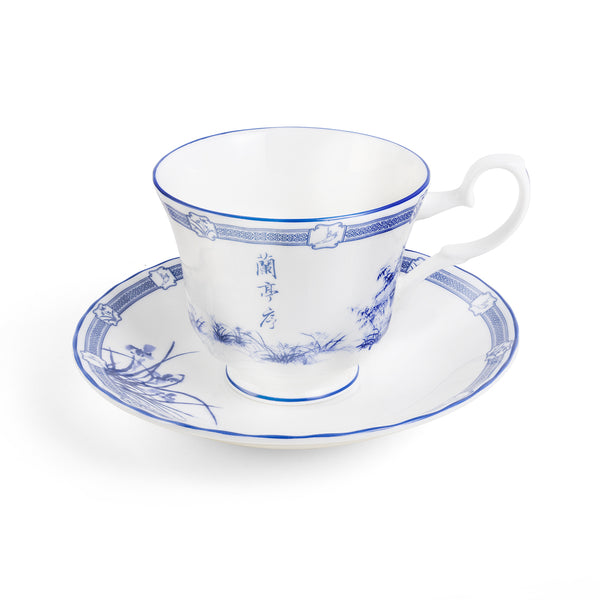 Poets of the Orchid Pavilion Teacup & Saucer Set - Shen Yun Collections