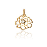 Tang Flower Charm Gold with White Gem | Shen Yun Collections