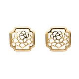 Tang Flower Stud Earrings Front View | Shen Yun Collections 