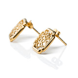 Tang Flower Stud Earrings Side View | Shen Yun Collections 
