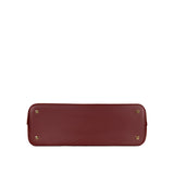 The Spirit of Mulan Tote Bag Burgundy Bottom View | Shen Yun Collections 