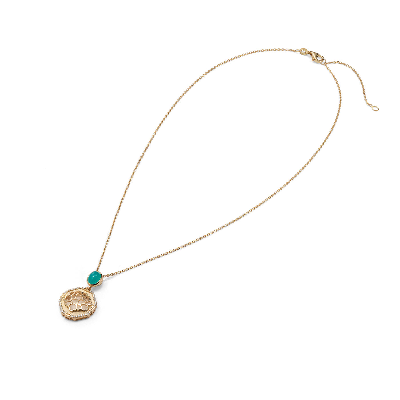 The Tang Elegance Necklace 18kt Yellow Gold with Blue