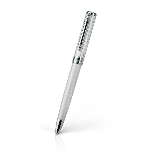 Zhen Shan Ren Wondrous Pen Classic Silver Front View | Shen Yun Collections