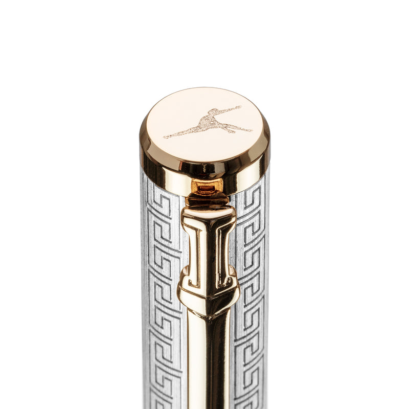 Zhen Shan Ren Wondrous Pen Silver with Gold Finish Face Up | Shen Yun Shop