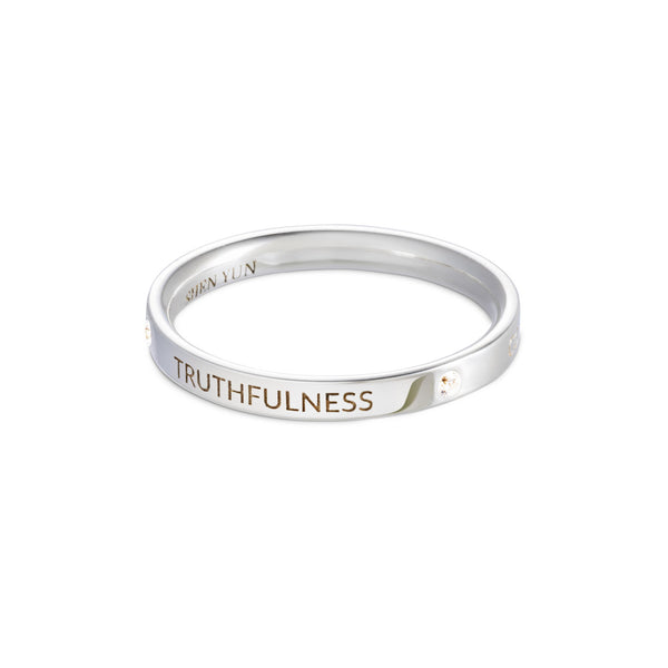 Zhen Shan Ren Timeless Bliss Ring 14kt White Gold 2.5mm Wide | Shen Yun Collections